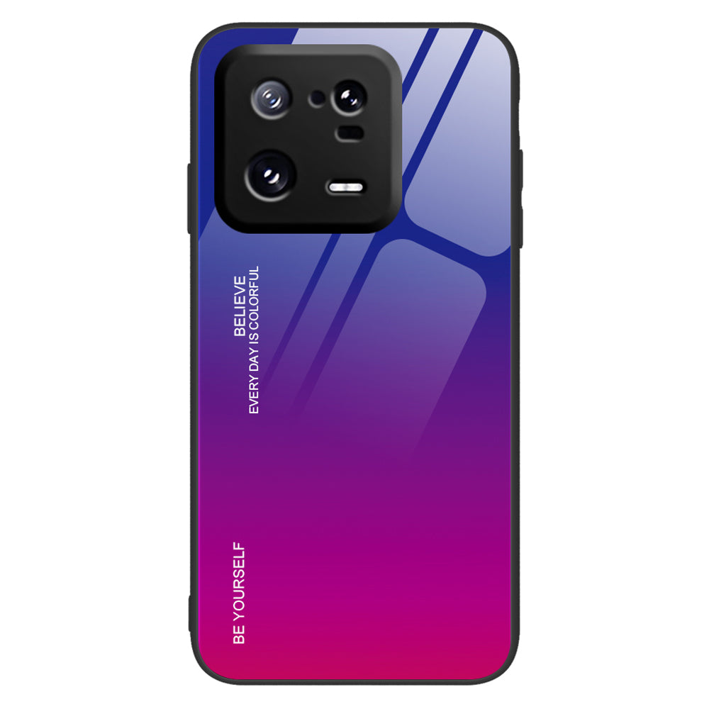 For Xiaomi 13 Pro 5G Gradient Color Phone Case Tempered Glass PC Back TPU Bumper Design Anti-Scratch Phone Cover For Xiaomi 13 Pro 5G Gradient Color Phone Case Tempered Glass PC Back TPU Bumper Design Anti-Scratch Phone Cover